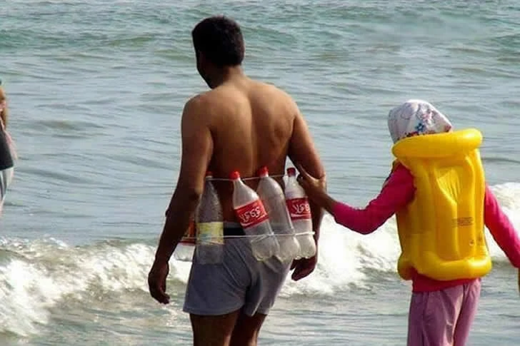 Holidaymakers did not expect the beach to be so
