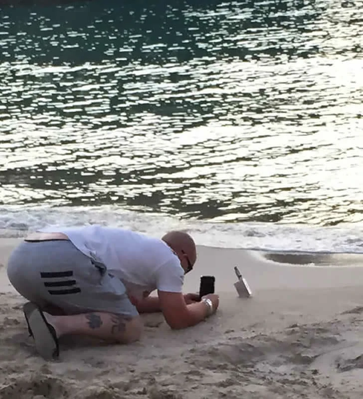 Holidaymakers did not expect the beach to be so