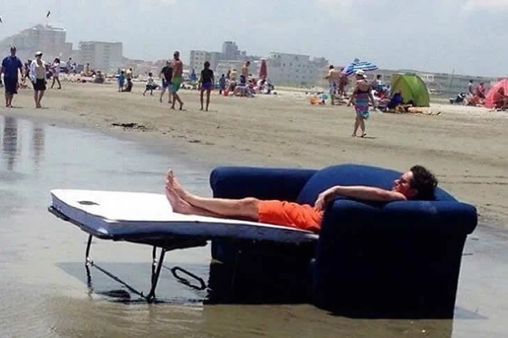 Holidaymakers did not expect the beach to be so