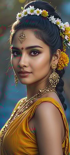 Indian Serenity Girl Wallpaper