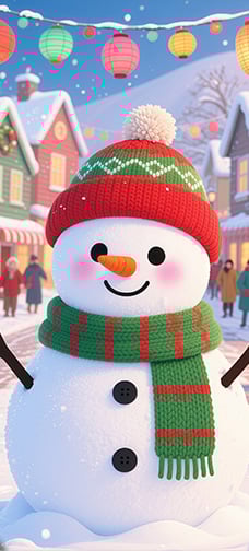 Cartoon Christmas Cute Snowman