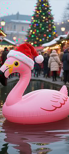 Firebird In Christmas Pool Wallpaper