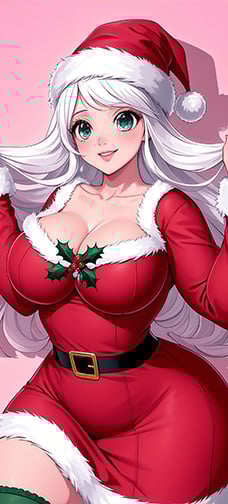 Cartoon Christmas Woman Wallpaper
