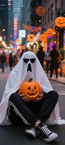 Halloween Boy On The Street HD Image