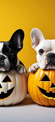 Puppy And Pumpkin Wallpaper