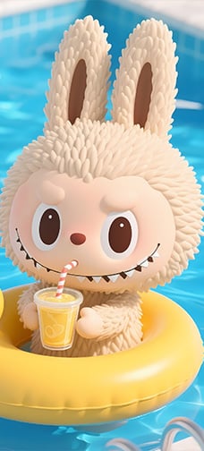 LABUBU in Duck-Ring Pool