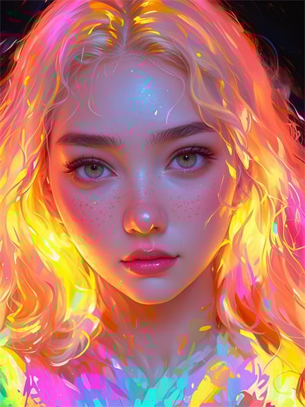 Neon Girl Wallpaper