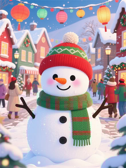 Cartoon Christmas Cute Snowman