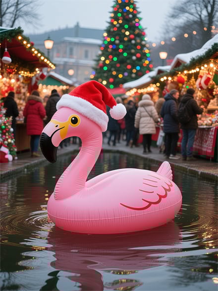 Firebird In Christmas Pool Wallpaper