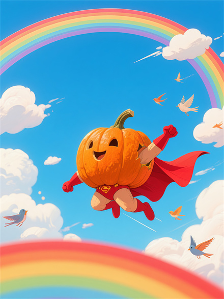 Pumpkin Hero Saving a City