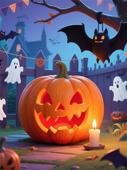 Cartoon Halloween Pumpkin Lantern