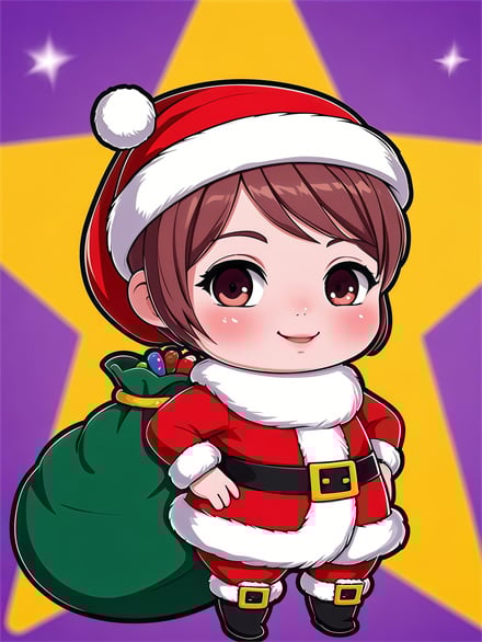 Cartoon Christmas Dress Up Girl