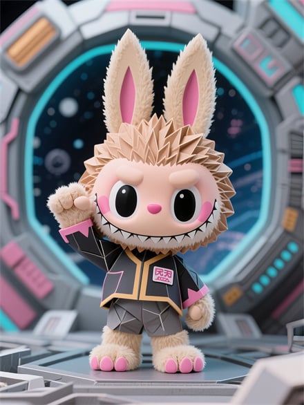 LABUBU Paper Model in Spaceship Capsule